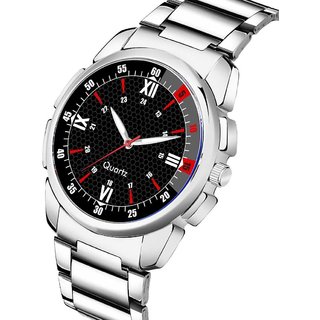 HRV Men's Round Dial Silver Strap Analog Watch view 2