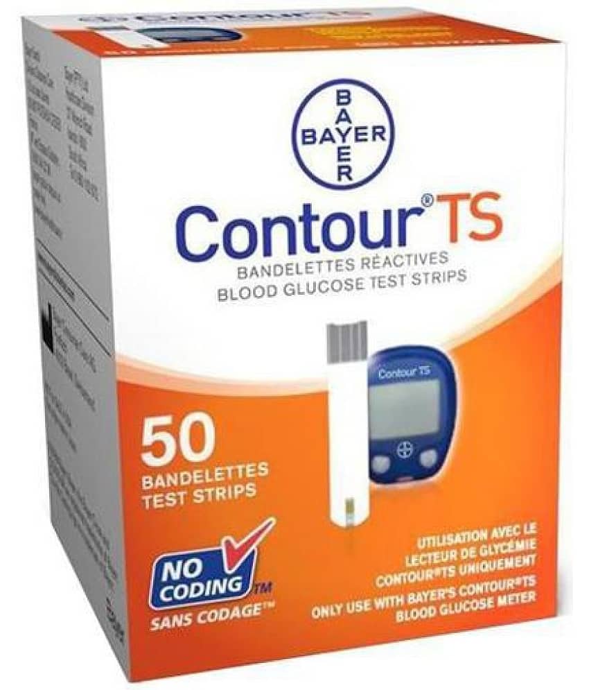 Contour TS Blood Glucose Test Strip 50 Strips with Wellstar Round 100 Lancets (Pack of 2) view 2