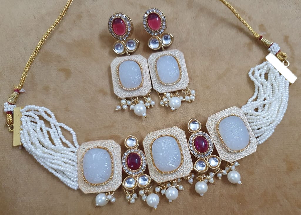 Kundan Beautiful Designer Necklace view 2