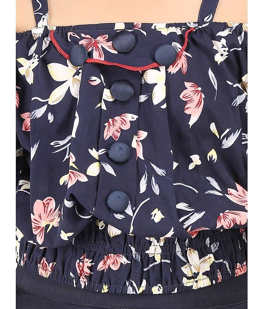 Being Naughty Pack of 1 Girls Polyester Top With Skirt ( Blue ) view 2