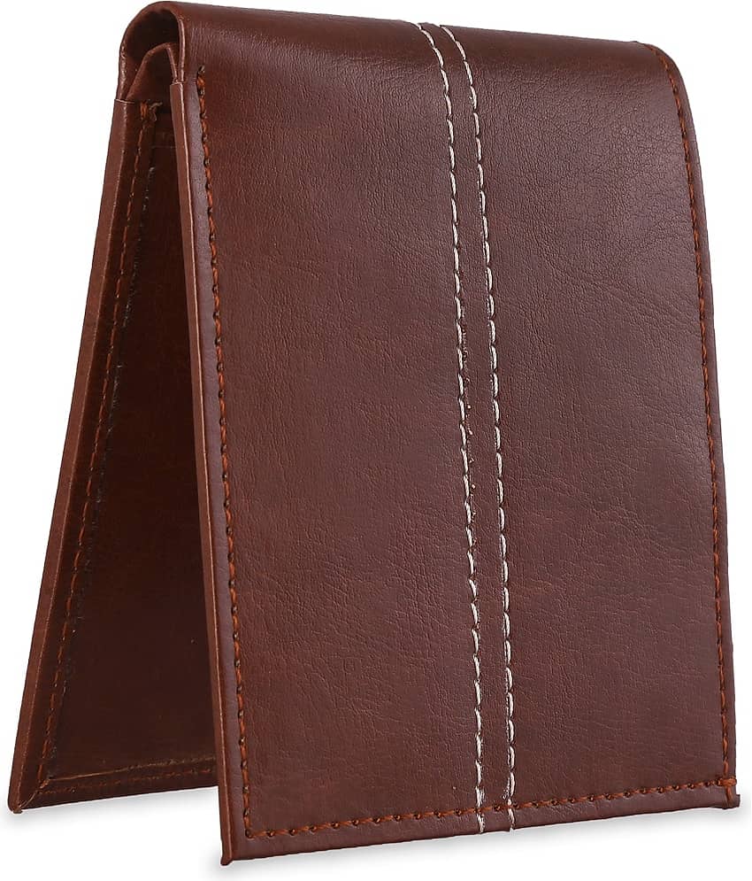 Eugenie Club Brown Leather Men's Two Fold Wallet,RFID Wallet,Regular Wallet ( Pack of 1 )