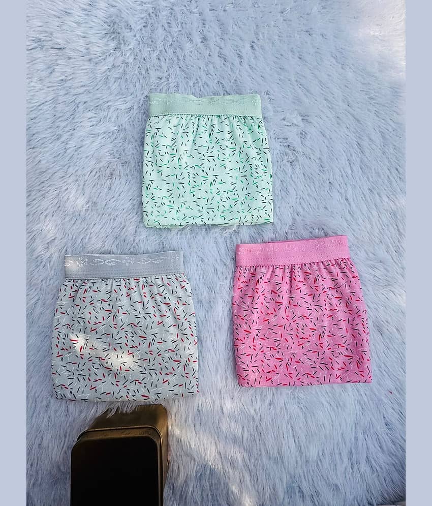 The Tusht Pack of 3 Cotton Blend Hipster For Women ( Multicolor )