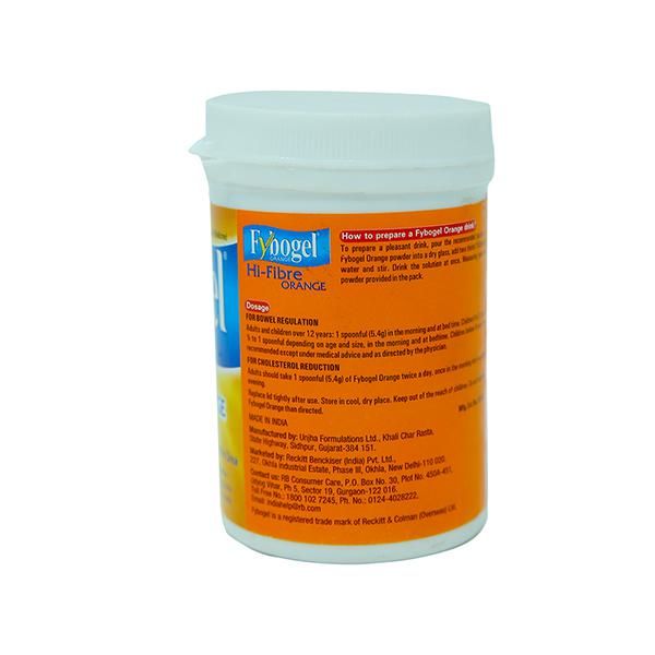 Fybogel Hi-Fibre Isabgol Husk Orange Flavour Powder 100 Gms view 2