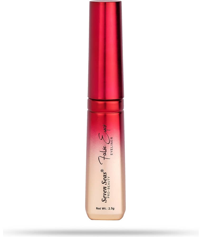 Seven Seas Waterproof | Smudgeproof | Long Lasting | Intense Black | False Eyes Eyeliner(Black,2.5g) view 2