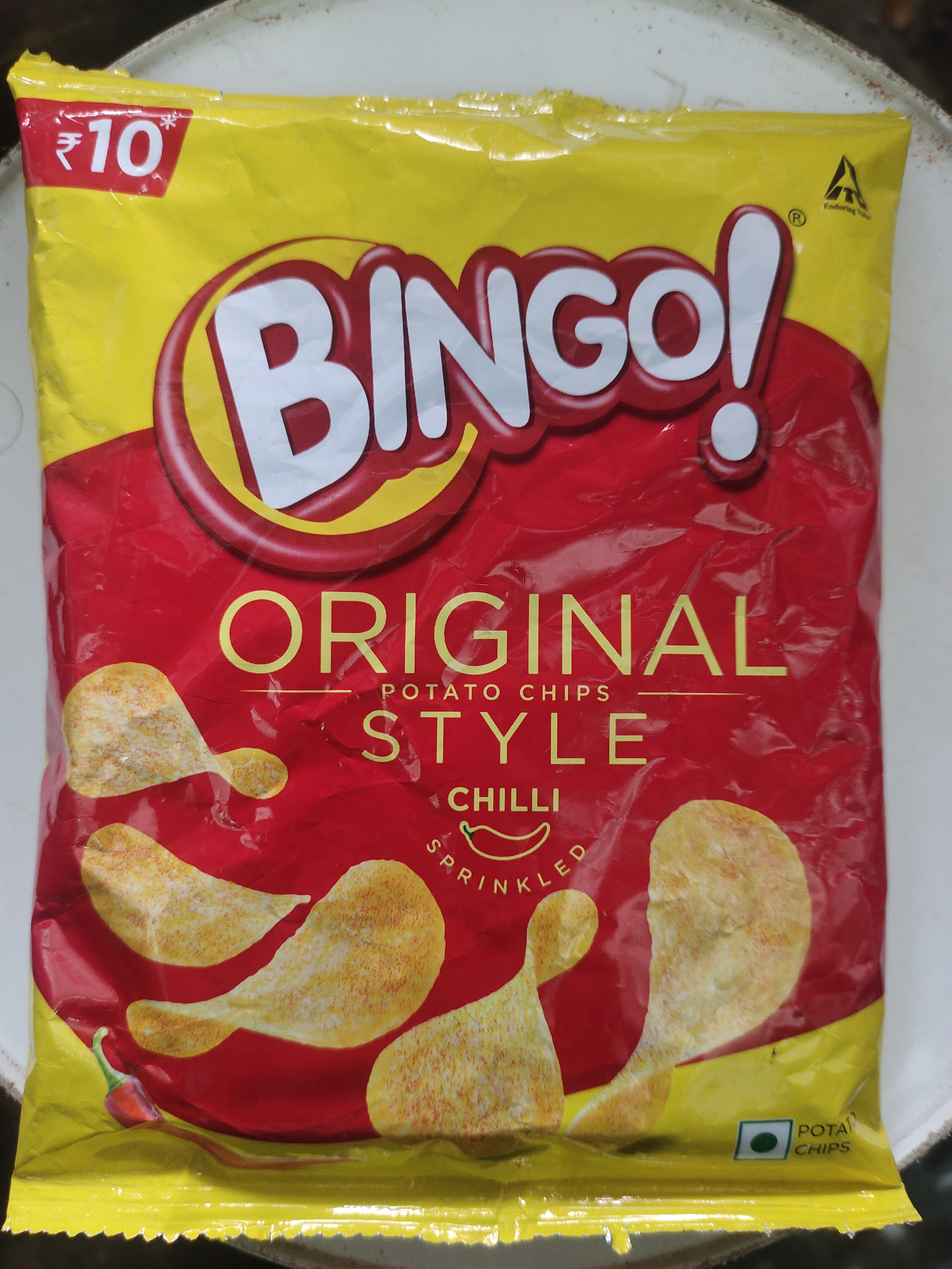 Bingo original style potato chips chilli sprinkled