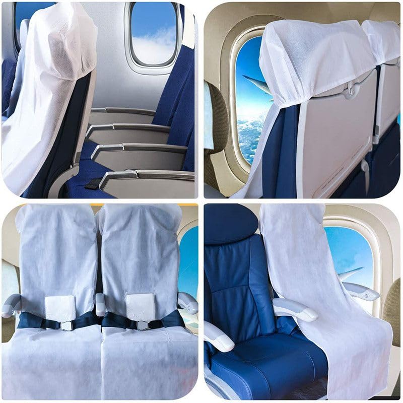 ISHTA Disposable Waterproof Non Woven 30 GSM All Purpose Protector Sheet for Hygiene Car, Air and Train Traveling Seat with-fold 5 ft x 5 ft Back Seat (5 Back Seat Sheet) view 2