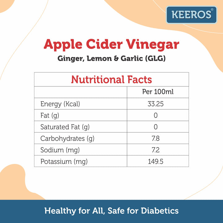 Keeros Apple Cider Vinegar With Ginger, Lemon & Garlic Extract With Mother, 100% Natural, Raw, Unfiltered, Unpasteurized, 500 ml view 2