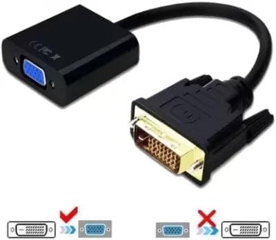 DVI To VGA Adapter VGA Converter Cable, For Computer Gaming Adapter (Black, For PC) view 2