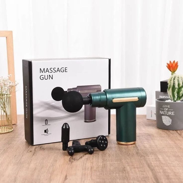Gun Massager Machine for Pain Relief - Body, Neck, Shoulders, Back, Arms & Feet Massager- 6 Speed Settings -7 Type-C Charging for Muscle Pain Relief Recovery, and Relaxation for Stiff Shoulders and Tired Muscles (Multi Color)