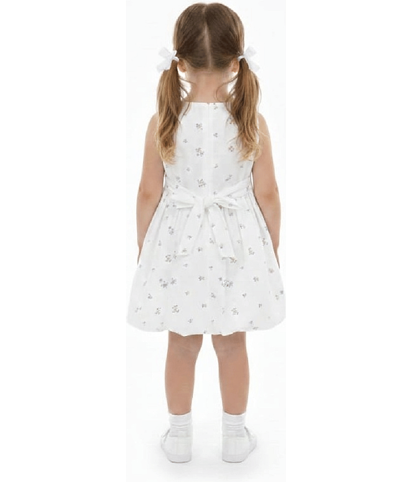 harshvardhanmart.com Cotton Frock For Girls ( Pack of 1 , White ) view 2