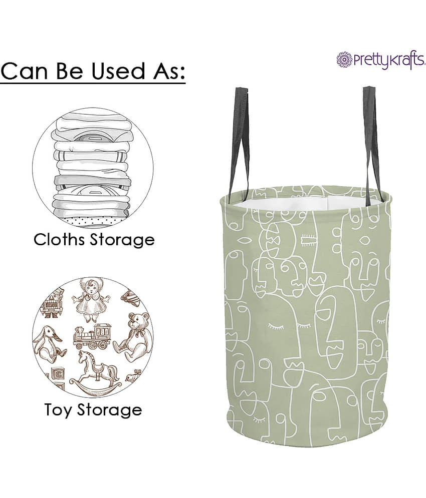 PrettyKrafts Laundry Basket for Clothes with Handles Round shape without lid (45 LTR) Pack of 2 view 2
