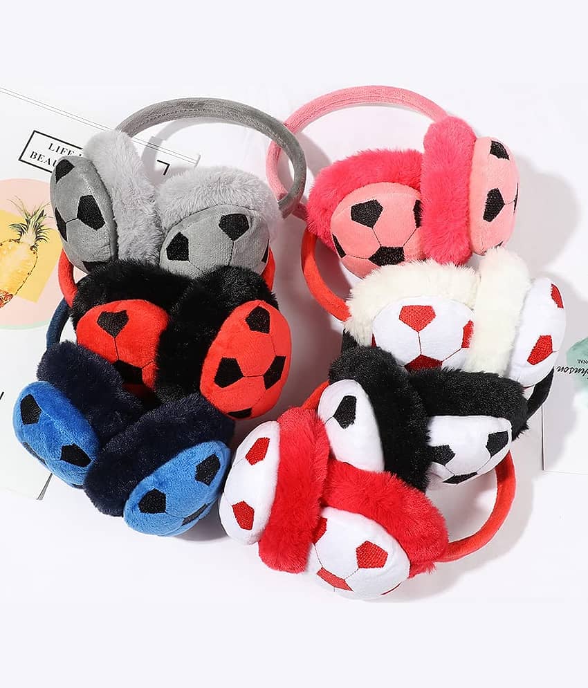 Kids football Themed Winter Warm Earmuffs 1PC (assorted Colours) view 2