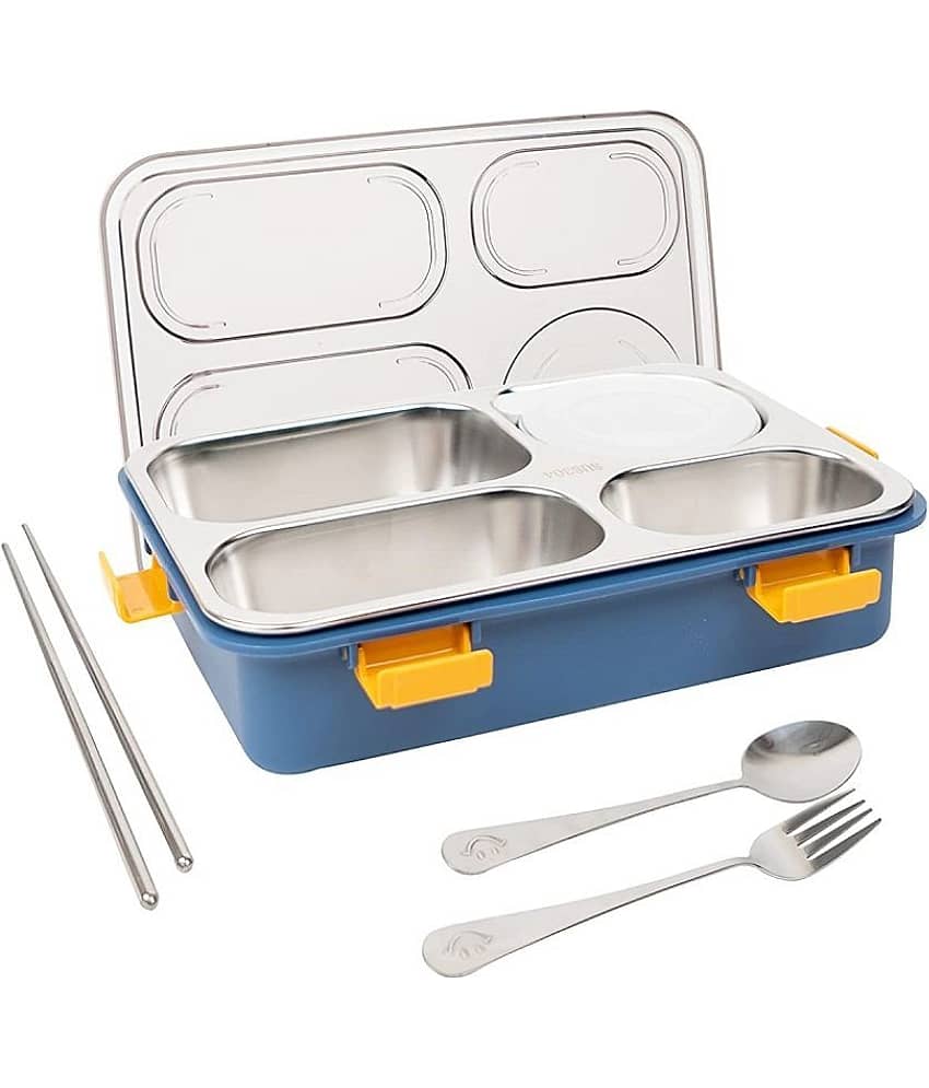BHAVYTA COSMETIC - Multicolor Stainless Steel Lunch Box ( Pack of 1 ) view 2