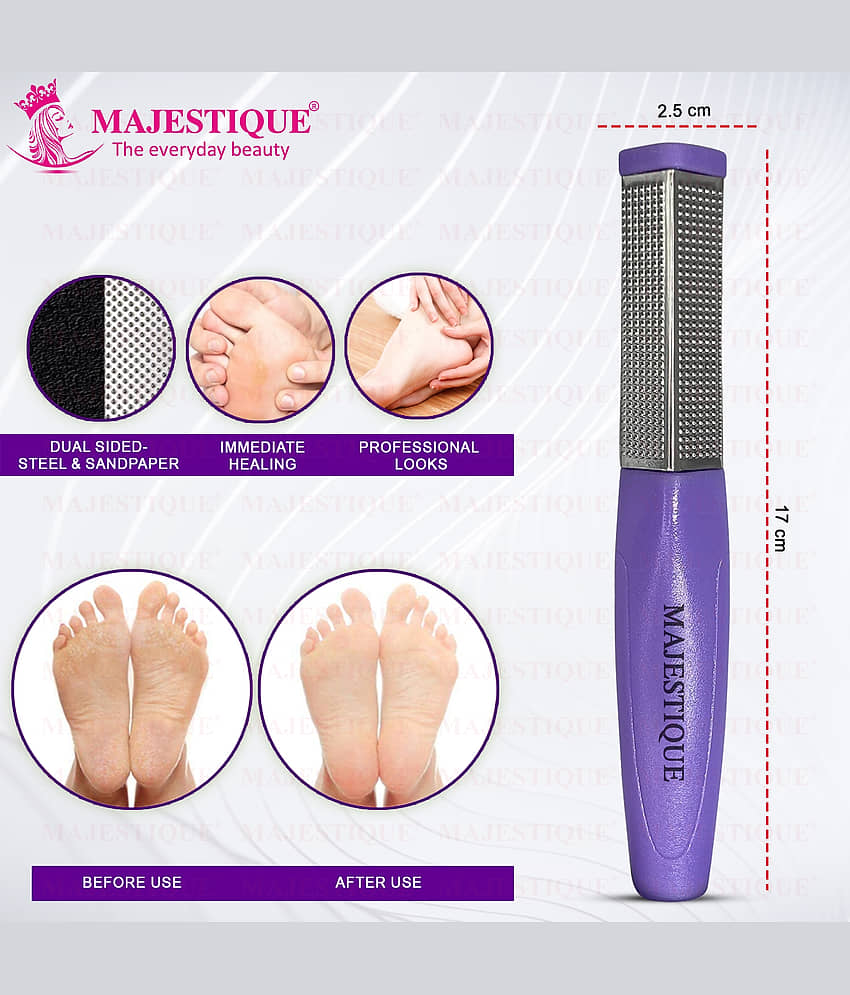 Majestique Foot Scraper and Pumice Stone Pedicure Set Lightweight and Easy to Use - 2Pcs/Multicolor view 2