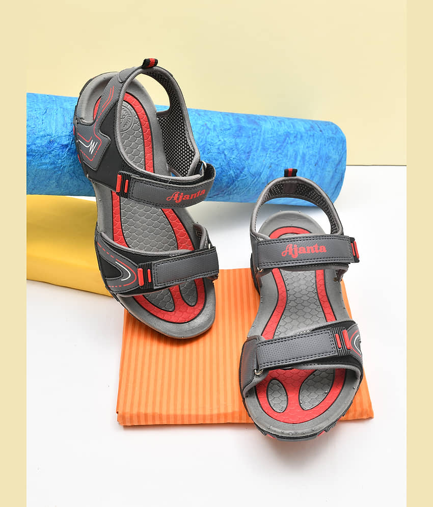 Ajanta - Grey Men's Floater Sandals view 2