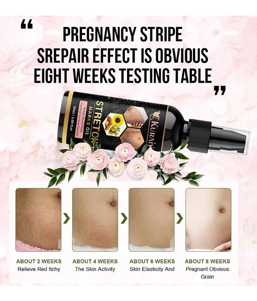 Kuraiy Natural Stretch Oil with Coconut, Olive & Jojoba Oils view 2