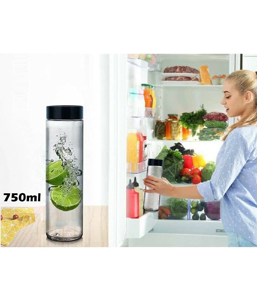 CROCO JAR Pack of 4 Glass Water Bottle 750 ML. Transparent Glass Water Bottle 750 mL ( Set of 4 ) view 2