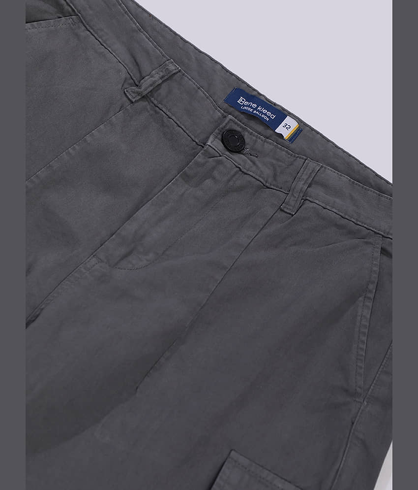 Bene Kleed Loose Flat Men's Cargos - Grey ( Pack of 1 ) view 2