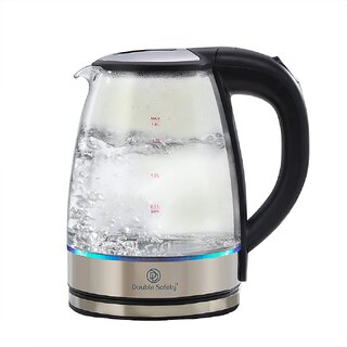 Double Safety Electric Kettle 2.0 Litre Transparent Top Scarlet Design For Hot Water, Tea, Coffee, Multipurpose view 2