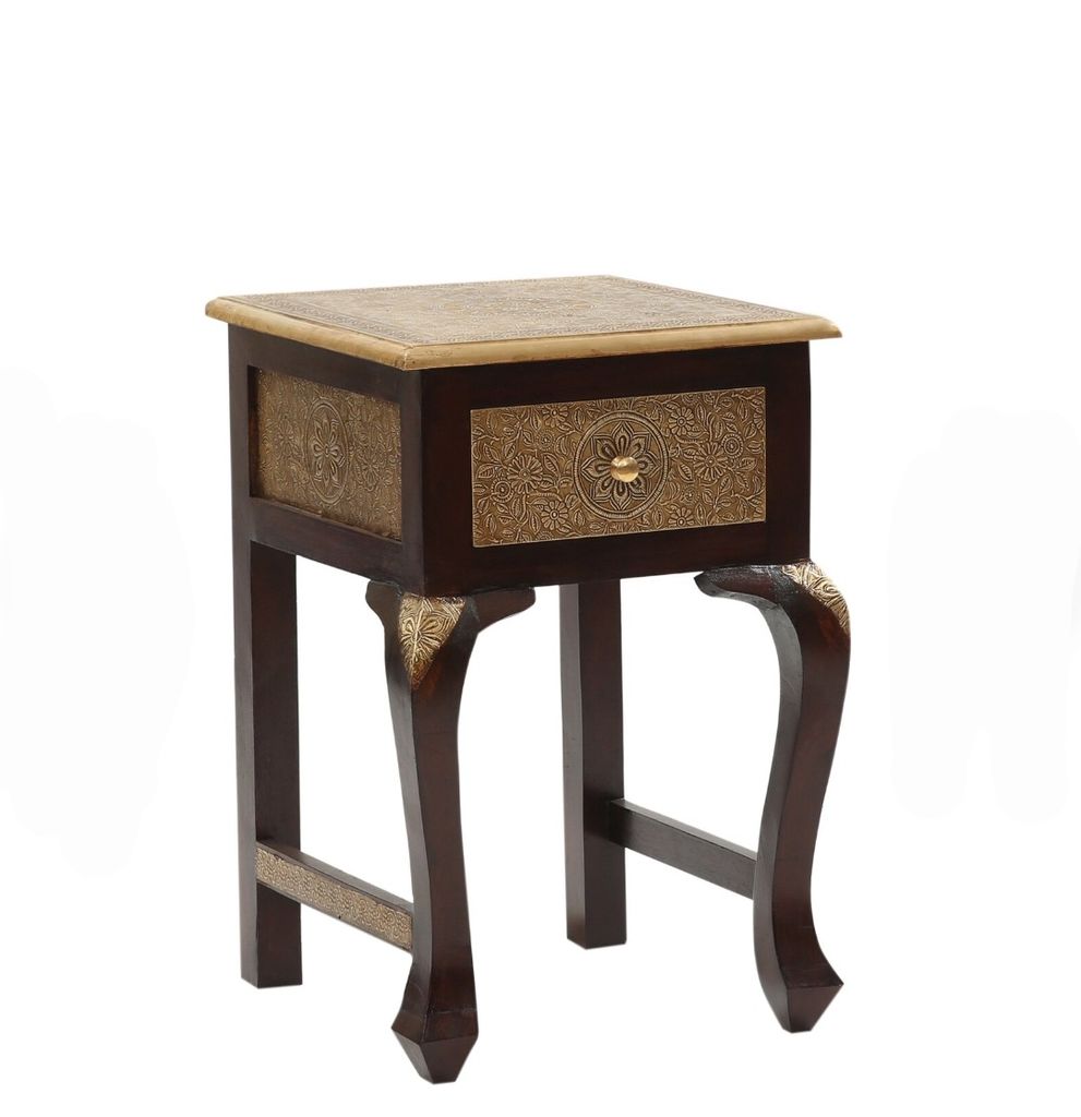 One Dwr Brass Fited Stool / Chest Stool / Living Room / Side Table view 2