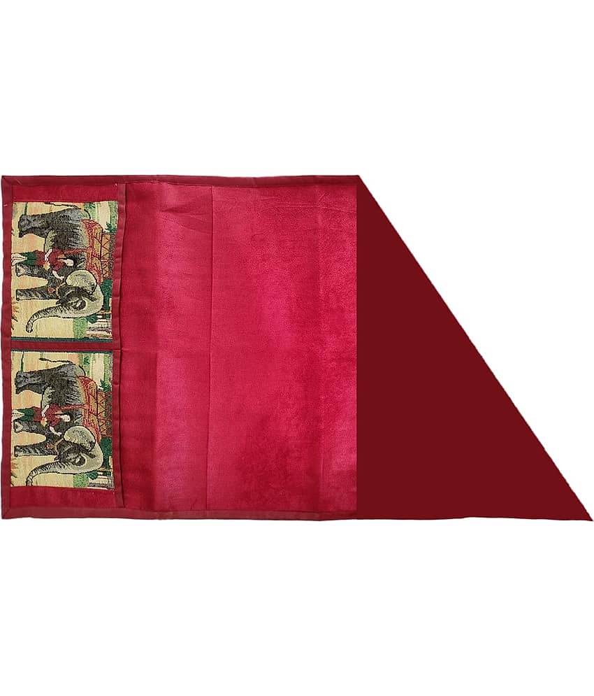 Velvet Animal Top Cover ( 100 54 ) Pack of 1 - Maroon view 2