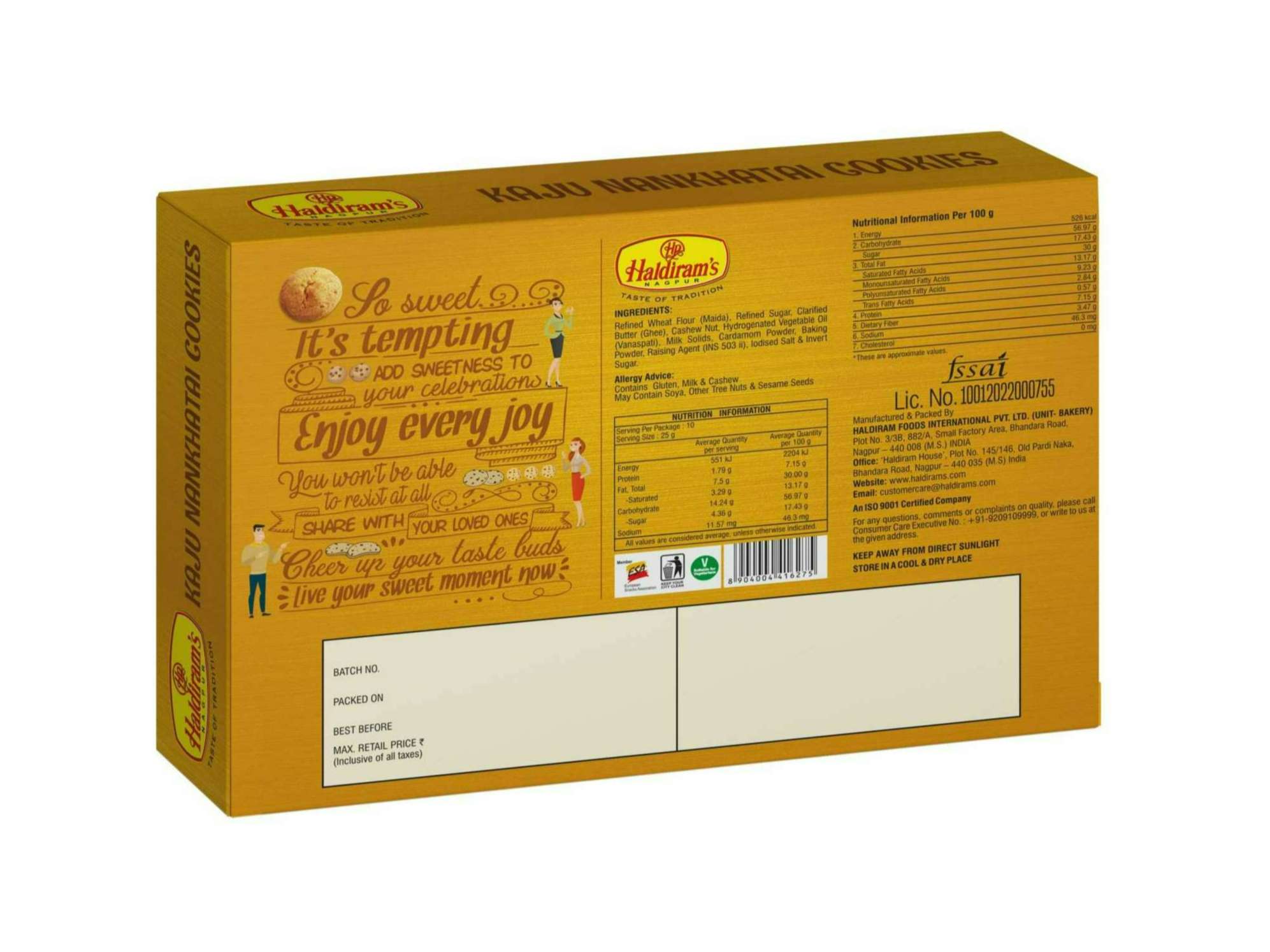 Haldiram's Nagpur Kaju Nankhatai Cookies - 250 gm view 2