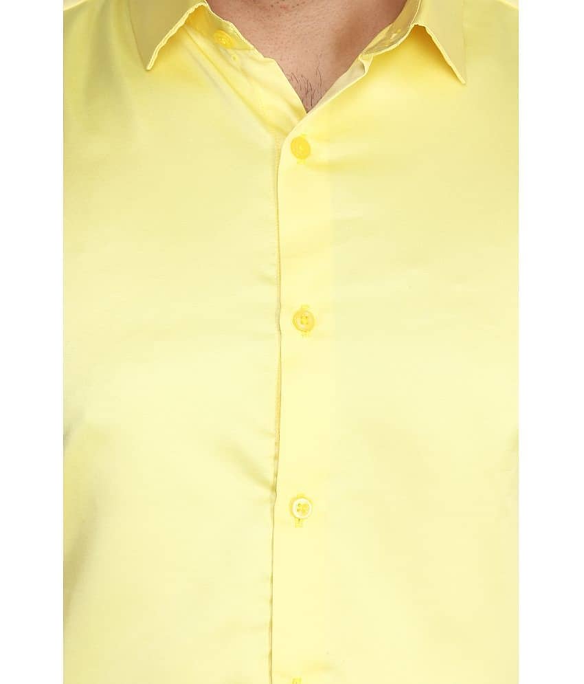 Comey Satin Slim Fit Solids Full Sleeves Men's Casual Shirt - Green ( Pack of 1 ) view 2