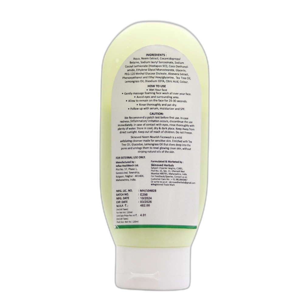 Skinoved Herbals Neem Nourish Face Wash 120 Ml view 2