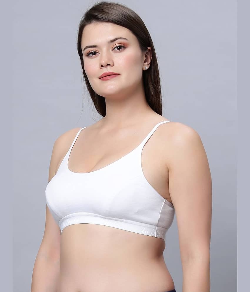 IN CARE LINGERIE Cotton Non Padded Women's Teenage Bra ( White ) SPORTS-01_WHITE_32B view 2
