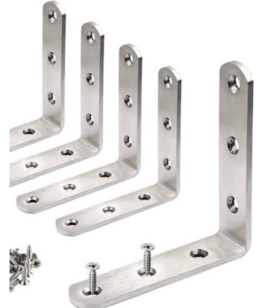ADISON Stainless Steel Right Angle Brackets 4 Cm Heavy Duty Pack of 25 Pcs With Screws