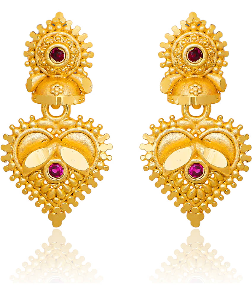 LUV FASHION Gold Chandelier Earrings ( Pack of 1 ) view 2