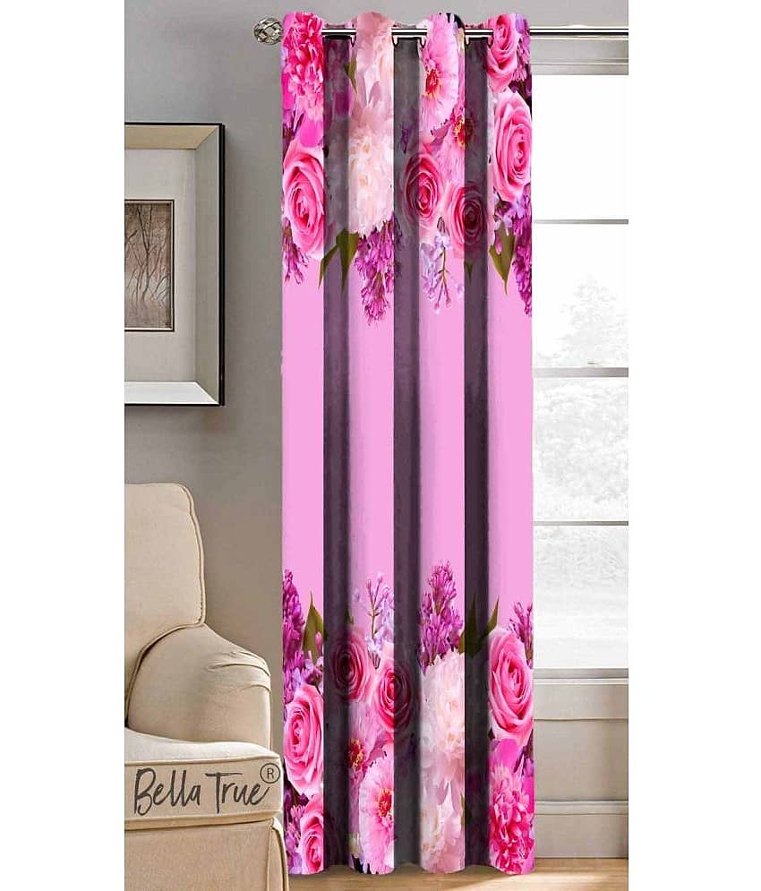 BELLA TRUE Abstract Printed Semi-Transparent Eyelet Curtain 5 ft ( Pack of 1 ) - Multicolor view 2