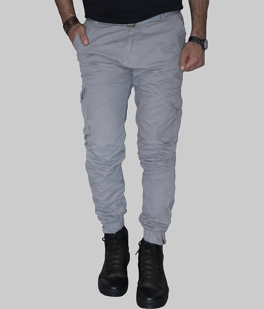 Urban Legends Regular Flat Men's Cargos - Off White ( Pack of 1 )