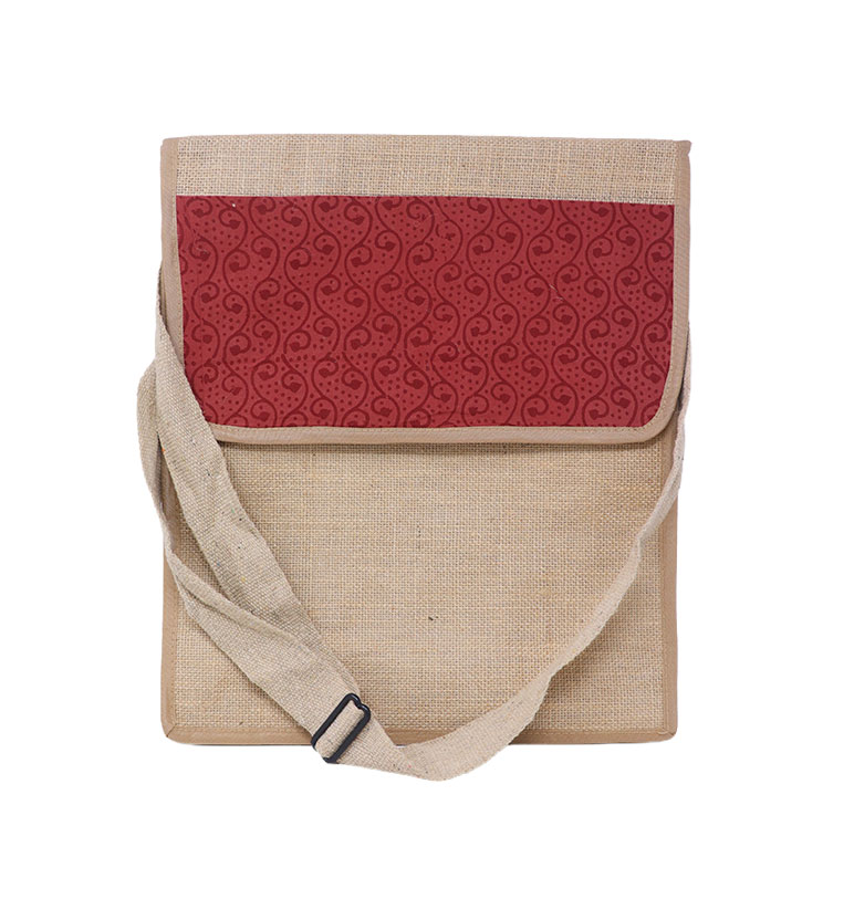 Handcrafted Jute Laptop bag view 2