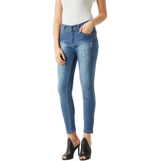Miss Chase Blue Lost Star Zipper Jeans view 2