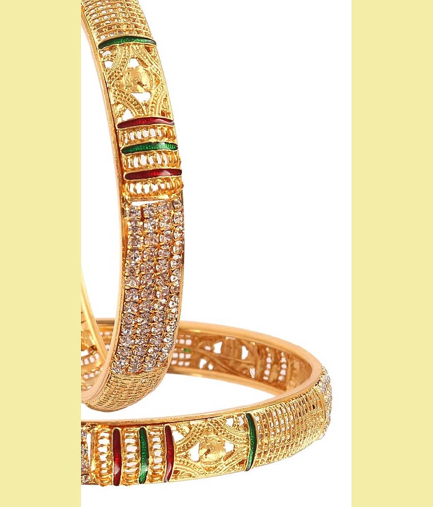 Jewar Mandi - Multicolor Bangle Set ( Pack of 2 ) view 2