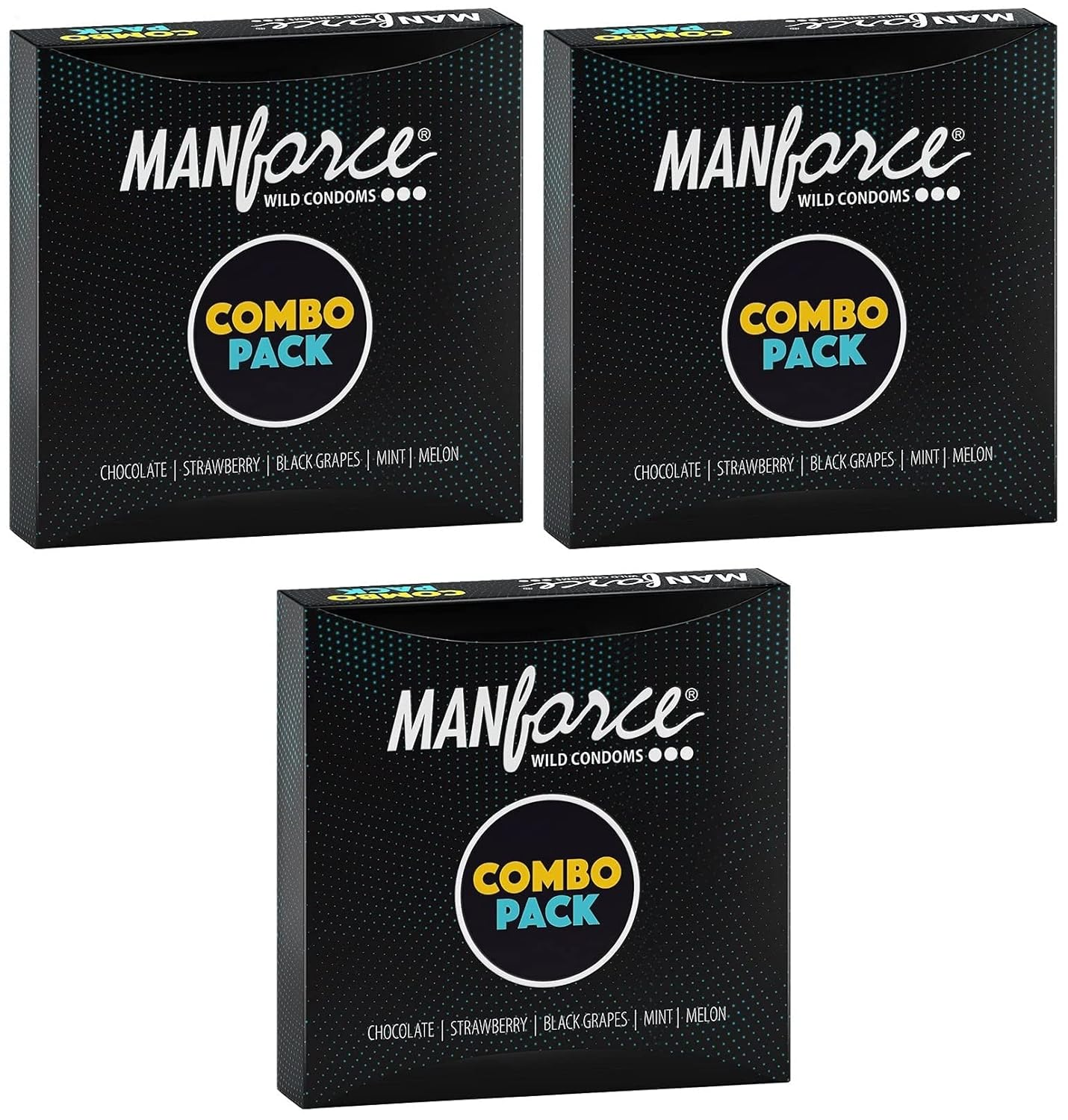 Manforce Premium Range Combo Pack 5 Flavours 50 Pieces (Pack of 5) Transparent Large view 2