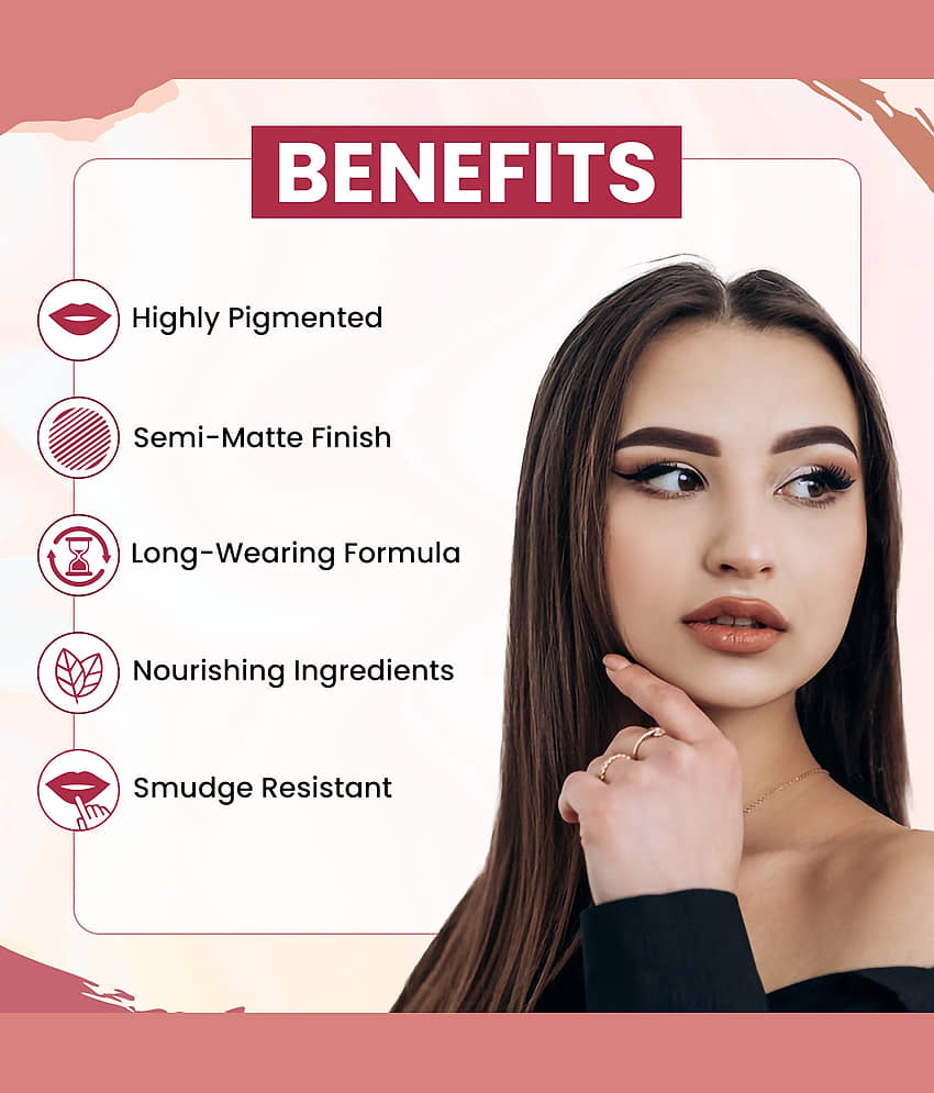 TNW - The Natural Wash Brown Matte Hydrating Liquid Lipstick ( Pack of 1 ) view 2