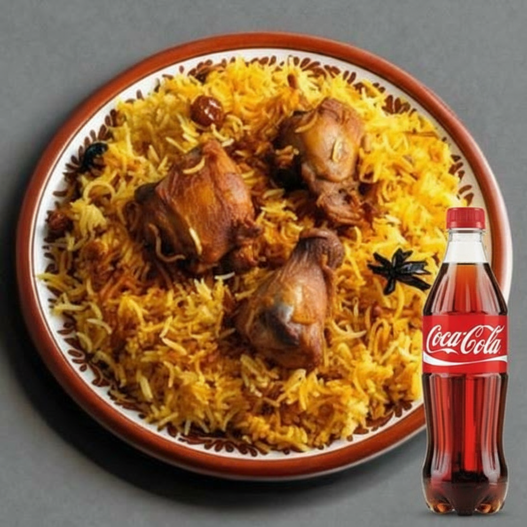 Hyderabadi chicken dum biryani + drink combo