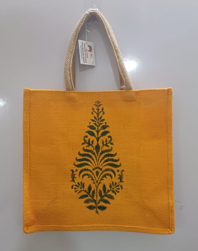 Jute Bag Block Printing 12 x 12 inches