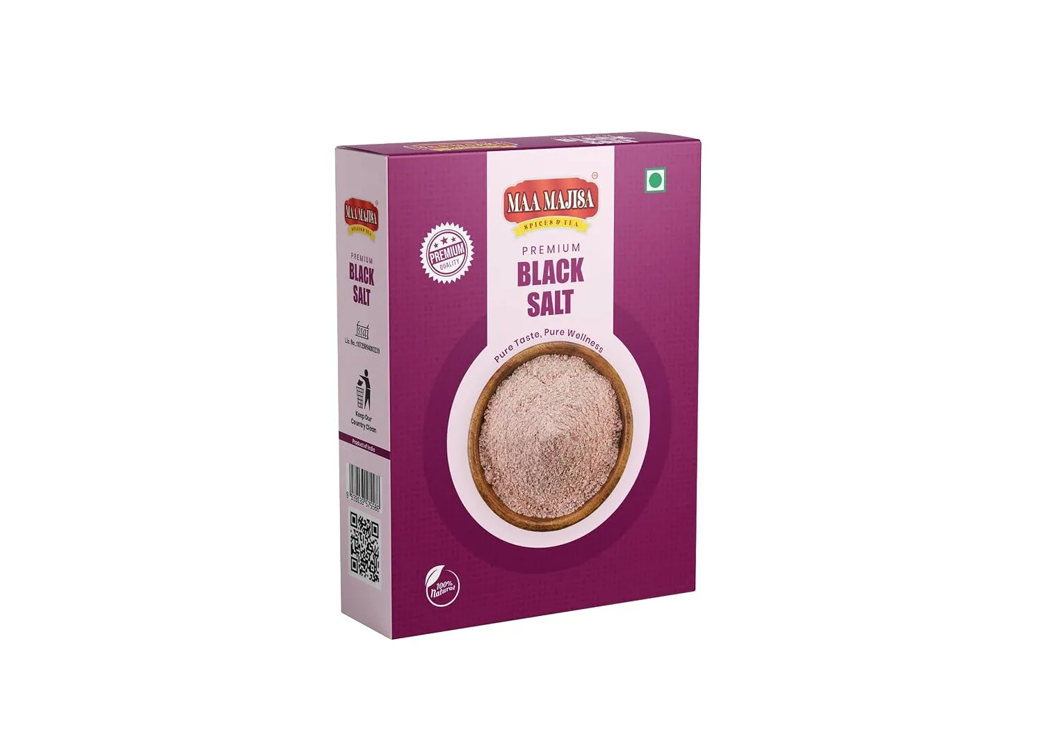MAAMAJISA Premium Black Salt Powder, 100% Natural, with Cumin, Dry Mango & Rock Salt, Pure Taste Pure Wellness 100GM view 2