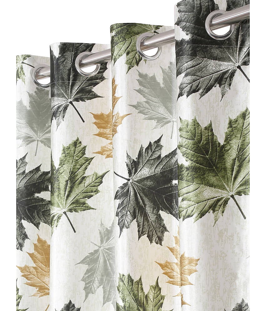Home Sizzler - Multicolor Pack of 2 Polyester Door Curtain (4 ft X 6 ft) view 2