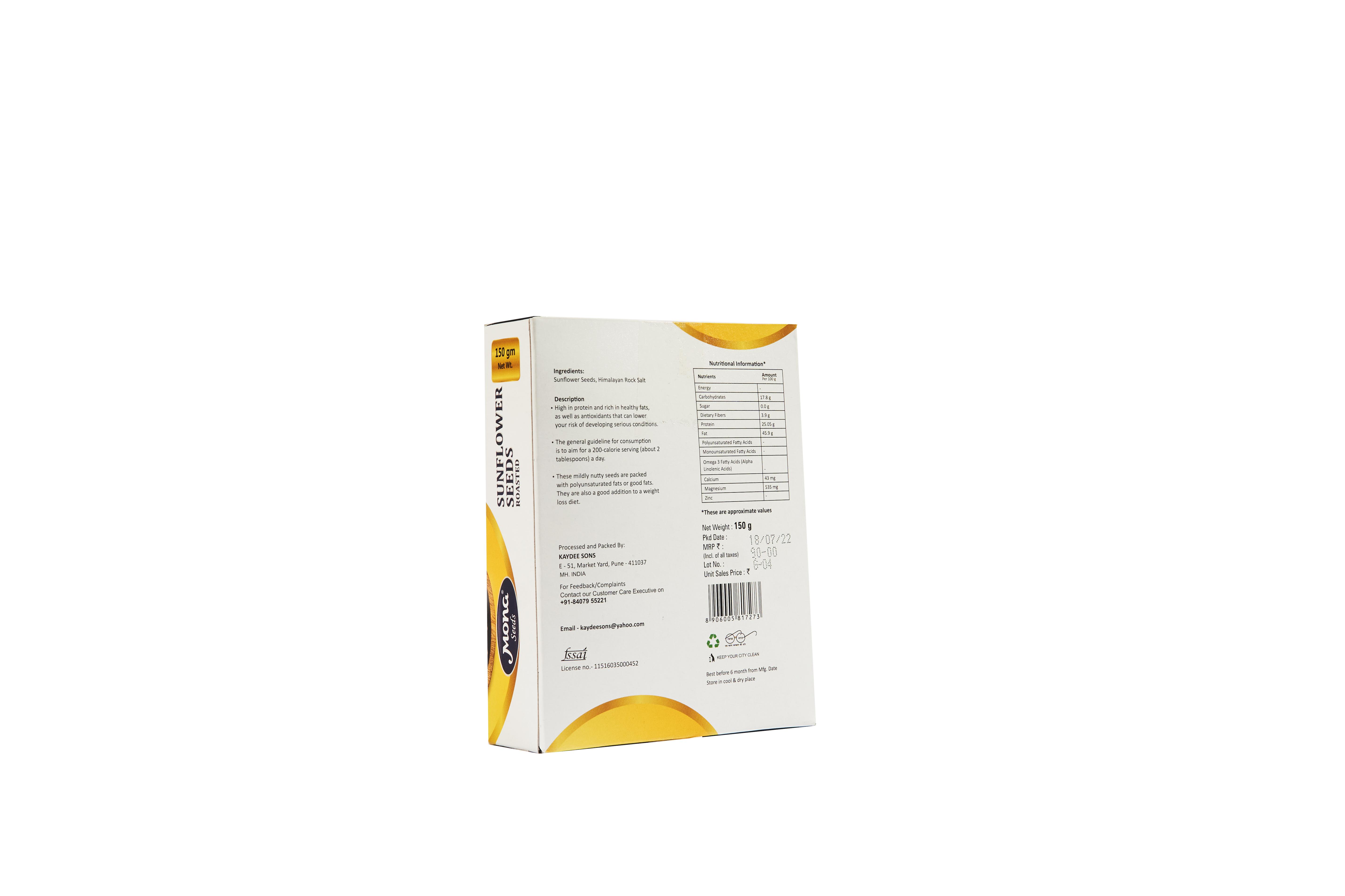 MONA Sunflower Seeds Roasted 150g view 2