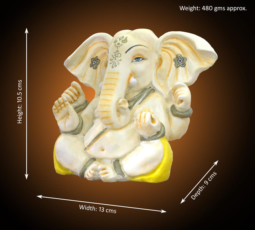 COPPERHOARD Resin Ganesh Idol,Vinayaka Statue,Ganpati Murti,Ganesha Idol for Home Decor,Ganesh ji Statue for Home & Office Temple,Ganesh Chaturthi Puja Room view 2