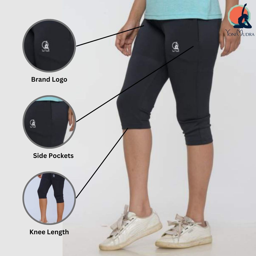 Yoni Mudra Women's Mid-Waist Comfort Fit Capris view 2