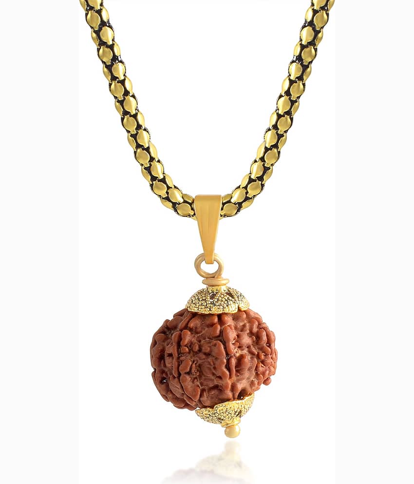 ADMIER 7 Mukhi Rudraksha Pendant With Chain ( Pack of 1 ) view 2