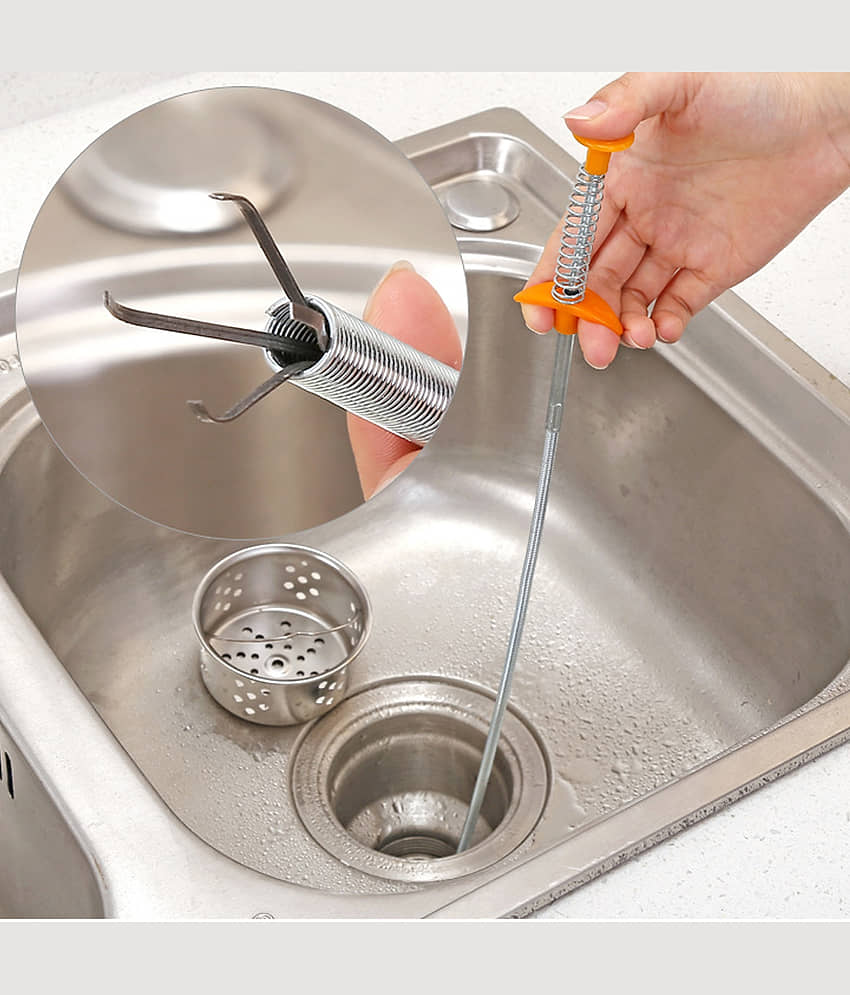 COCOSHOPE Bathroom & Toilet Cleaning Sewer Drain Cleaning Tool Bendable Sink Overflow Drain Brush for Bathroom Kitchen view 2