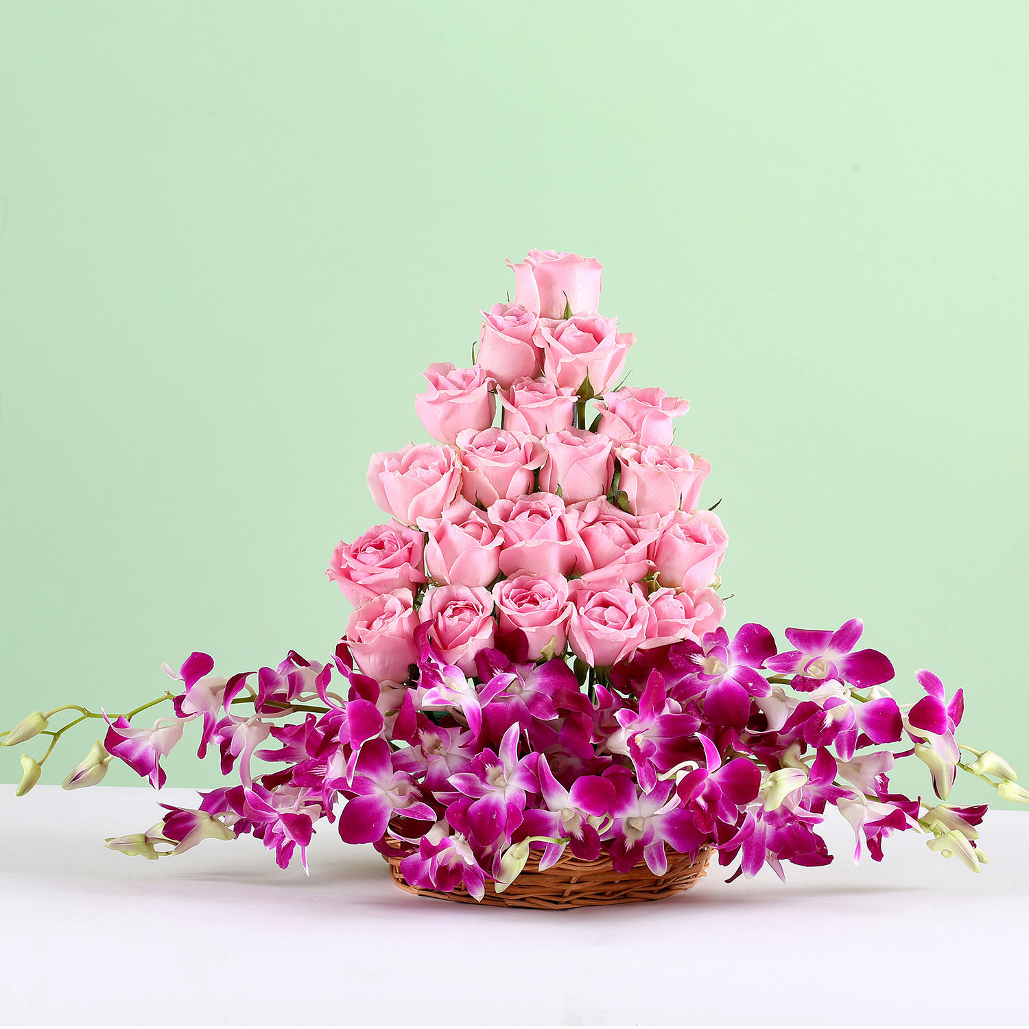 Roses And Orchids Basket view 2