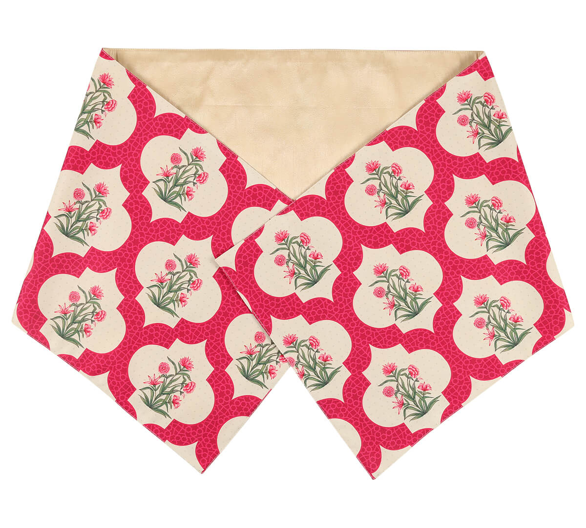 India Circus Poppy Flower Scarlet 94 X 14 Table And Bed Runner view 2