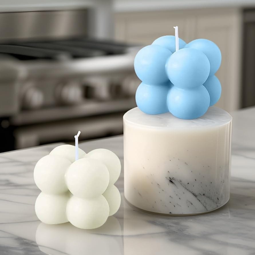 SS Enterprise Organic Soy Wax Bubble Candle for Home Decor | Scented Aromatic Fragrance Candles | Smoke-Free Pillar Candle view 2